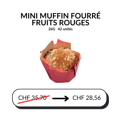 Mini Beignets - Mini muffin fourré- Fruits rouges